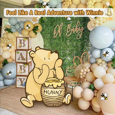 Lopeastar Winnie lifestyle table display styled for baby shower cohesion
