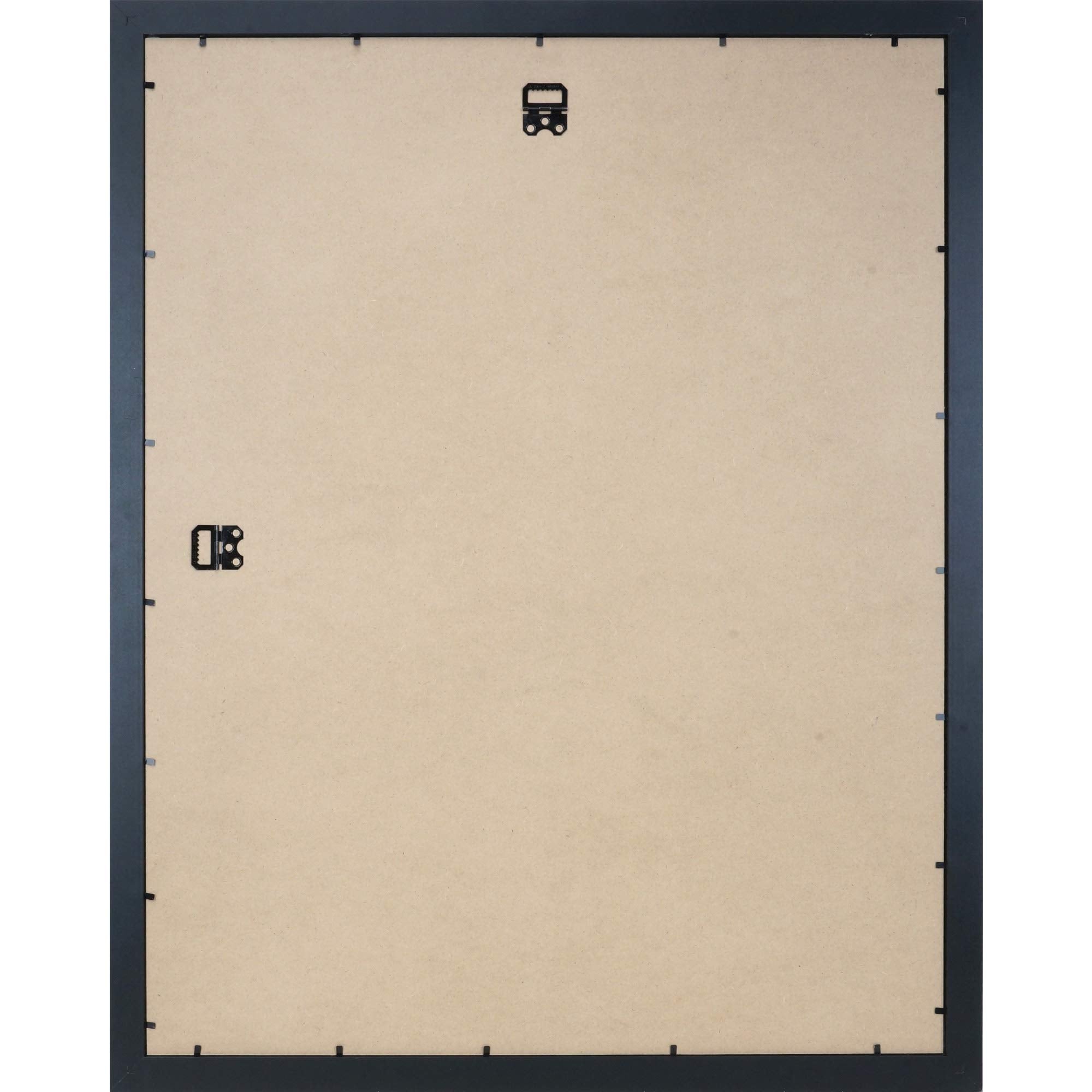 Lorell frame close-up of wood grain and black finish highlighting durable construction and refined look