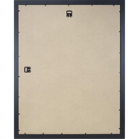 Lorell frame hanging on wall in living room demonstrating versatile vertical or horizontal display