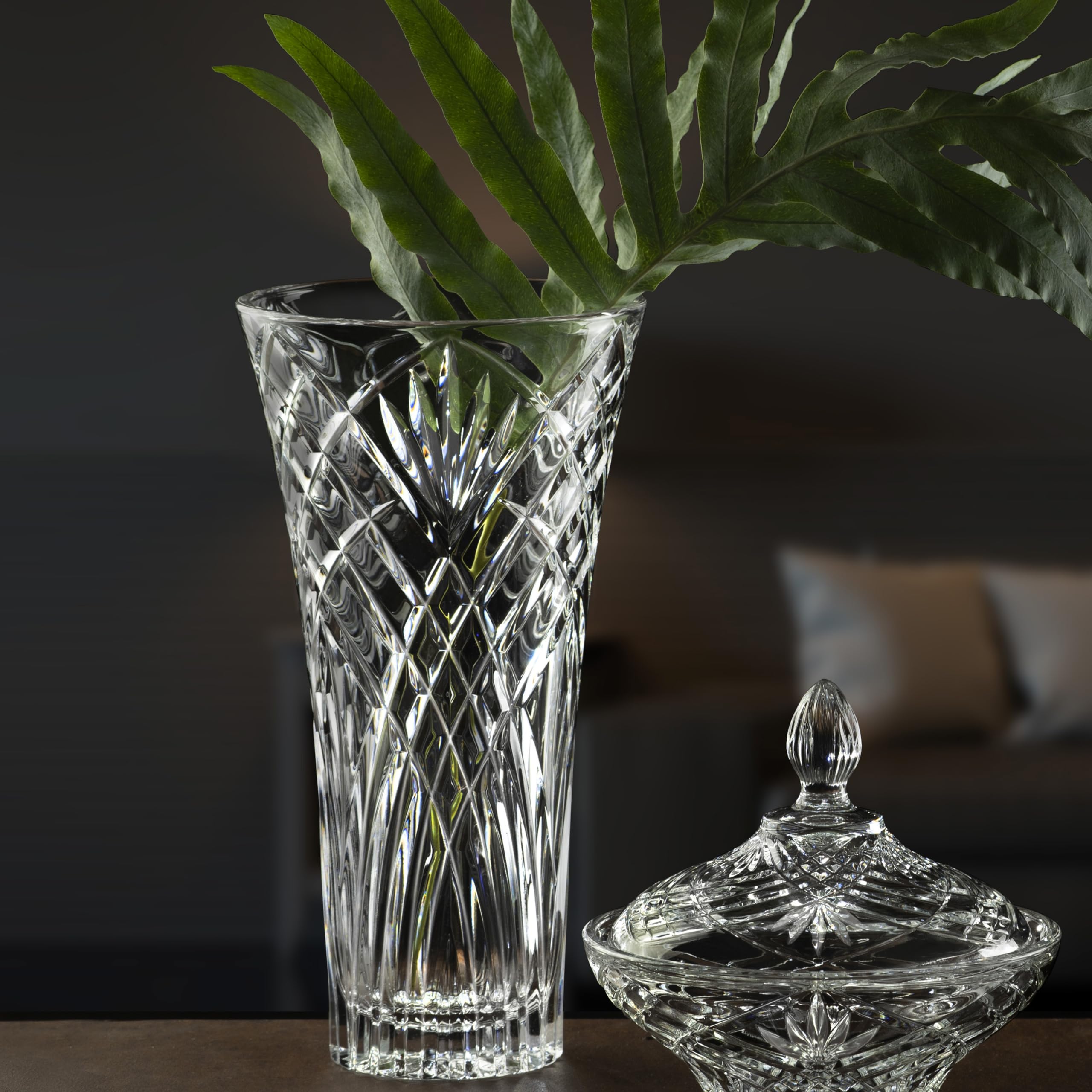 Lorren Home Trends vase with full bouquet showing presentation and color boost benefit