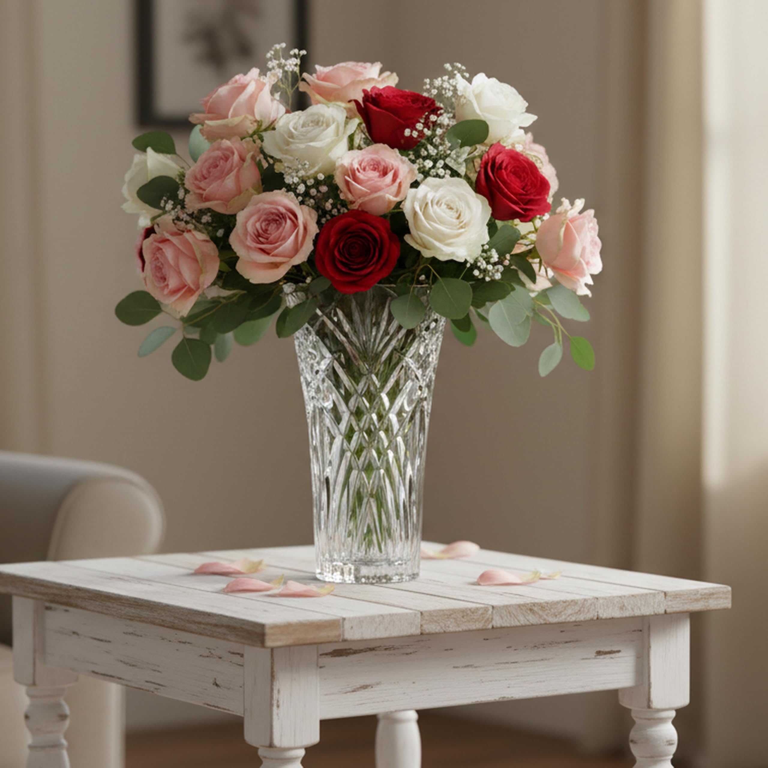 Lorren Home Trends on dining table showing centerpiece appeal and ambiance benefit
