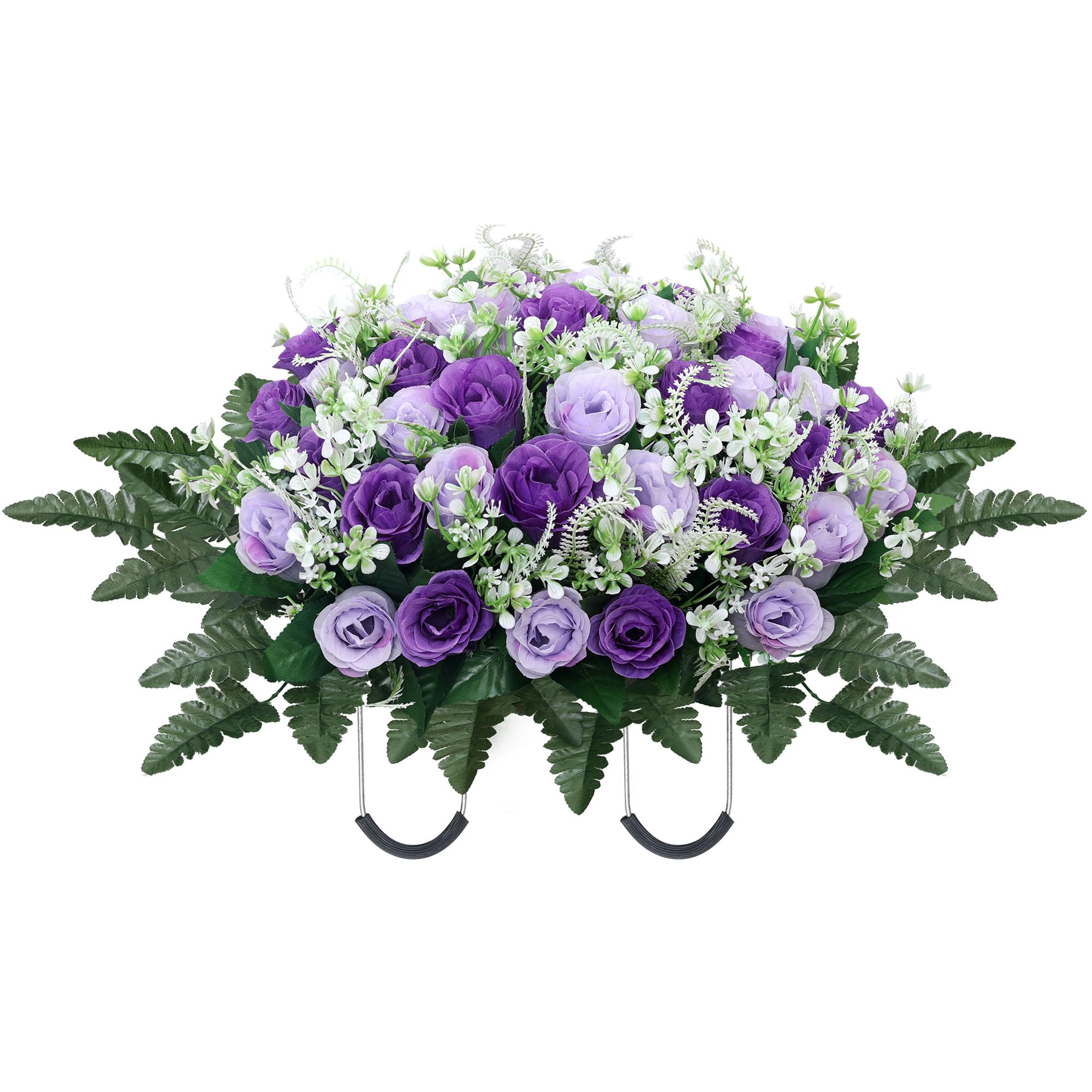 LOSFOTBO front view of purple headstone saddle showing vibrant tribute
