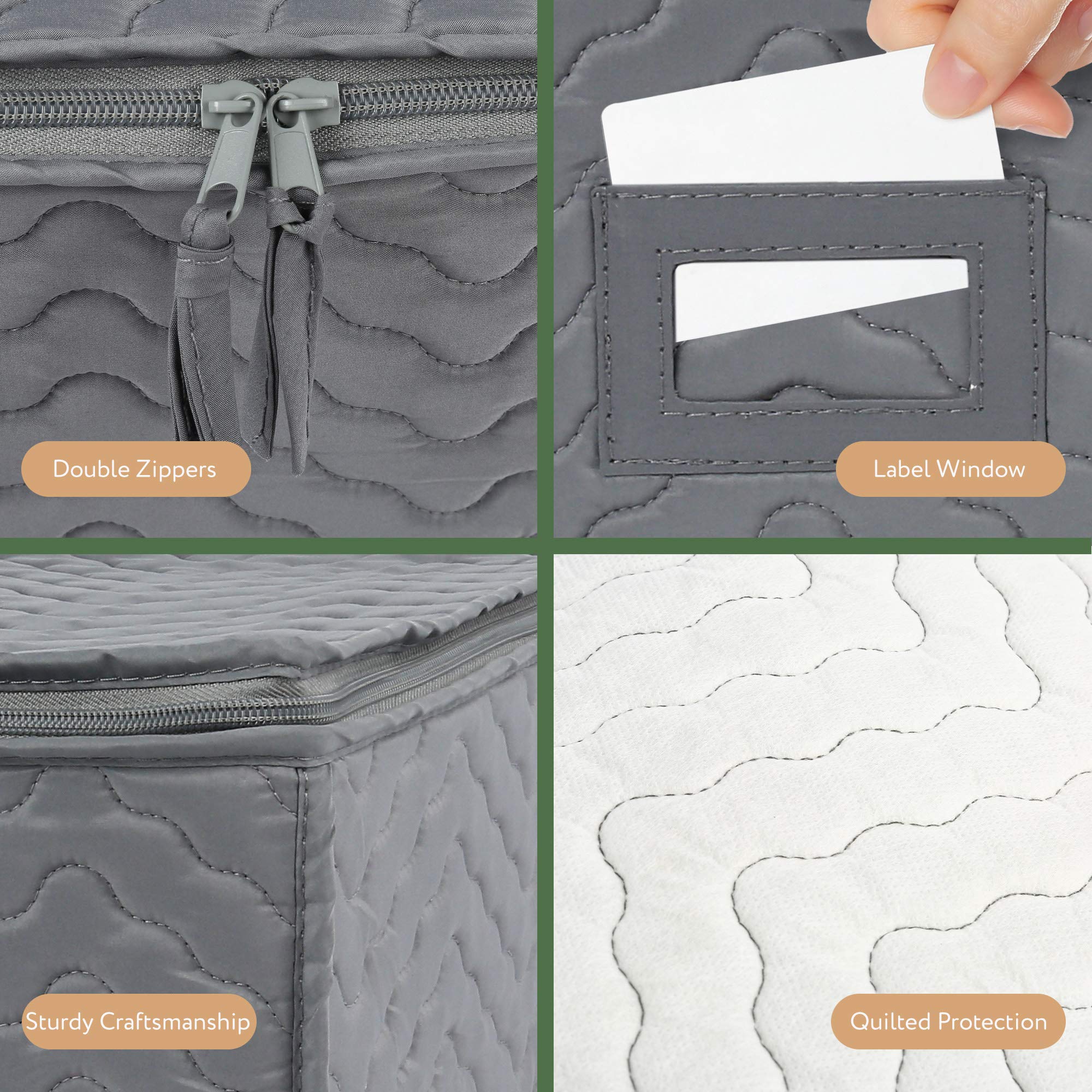 LotFancy folded flat case demonstrating compact storage for seasonal use