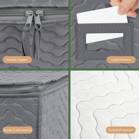 LotFancy folded flat case demonstrating compact storage for seasonal use