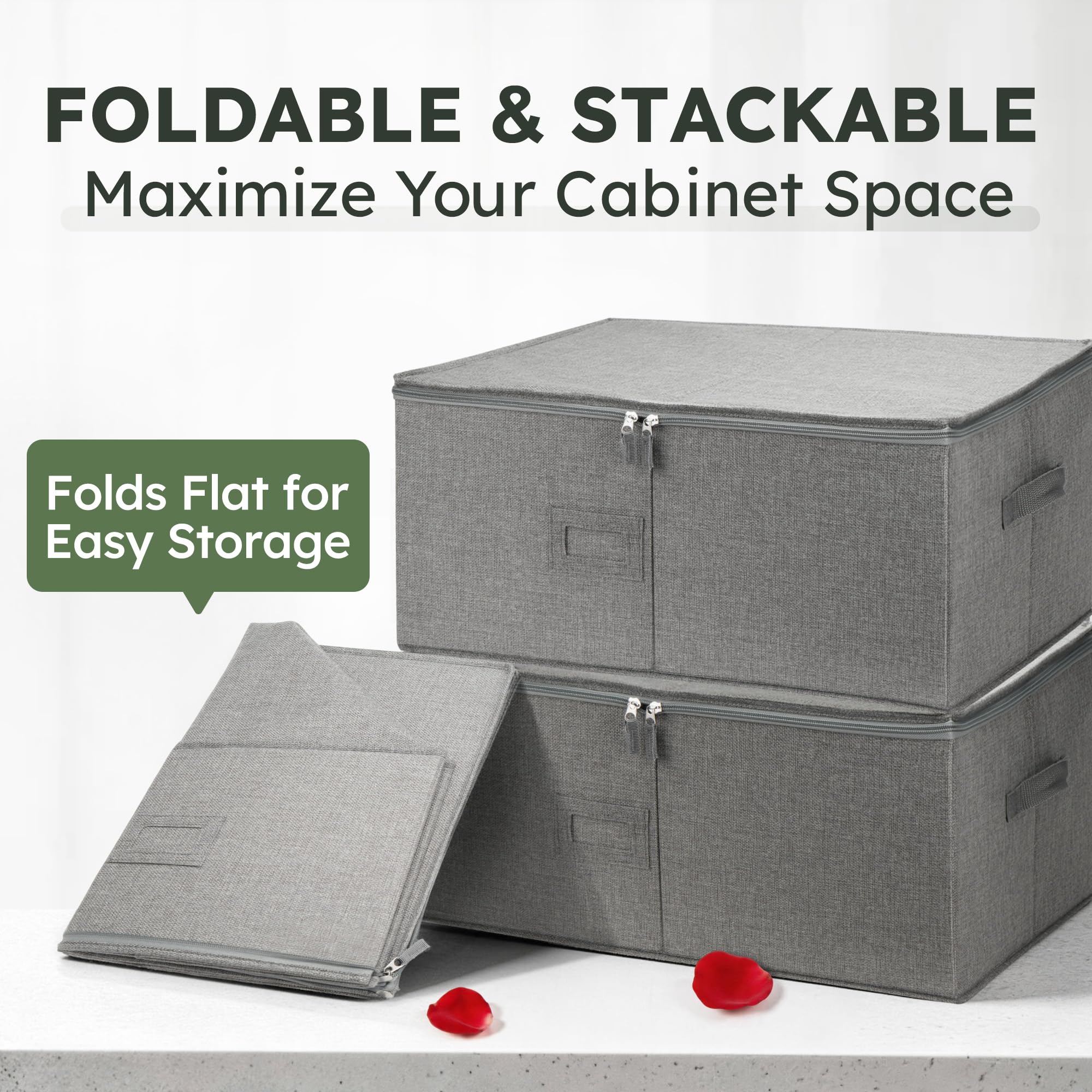LotFancy lifestyle table setting with case ready for events