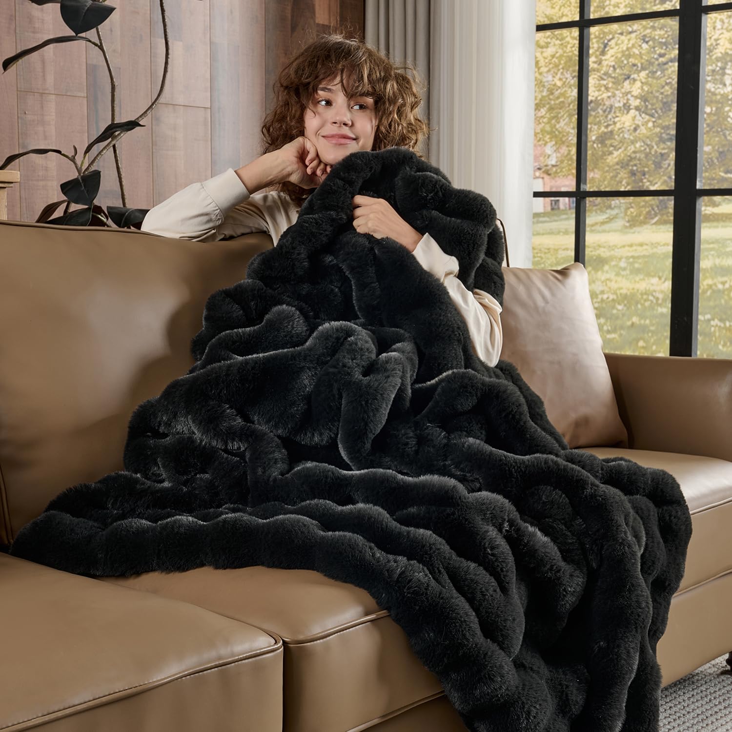 Lotus Karen velvet backing detail shows smooth reversible warmth benefit