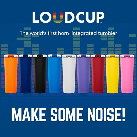 LoudCup lid and cap detail for secure closure and spill reduction benefit