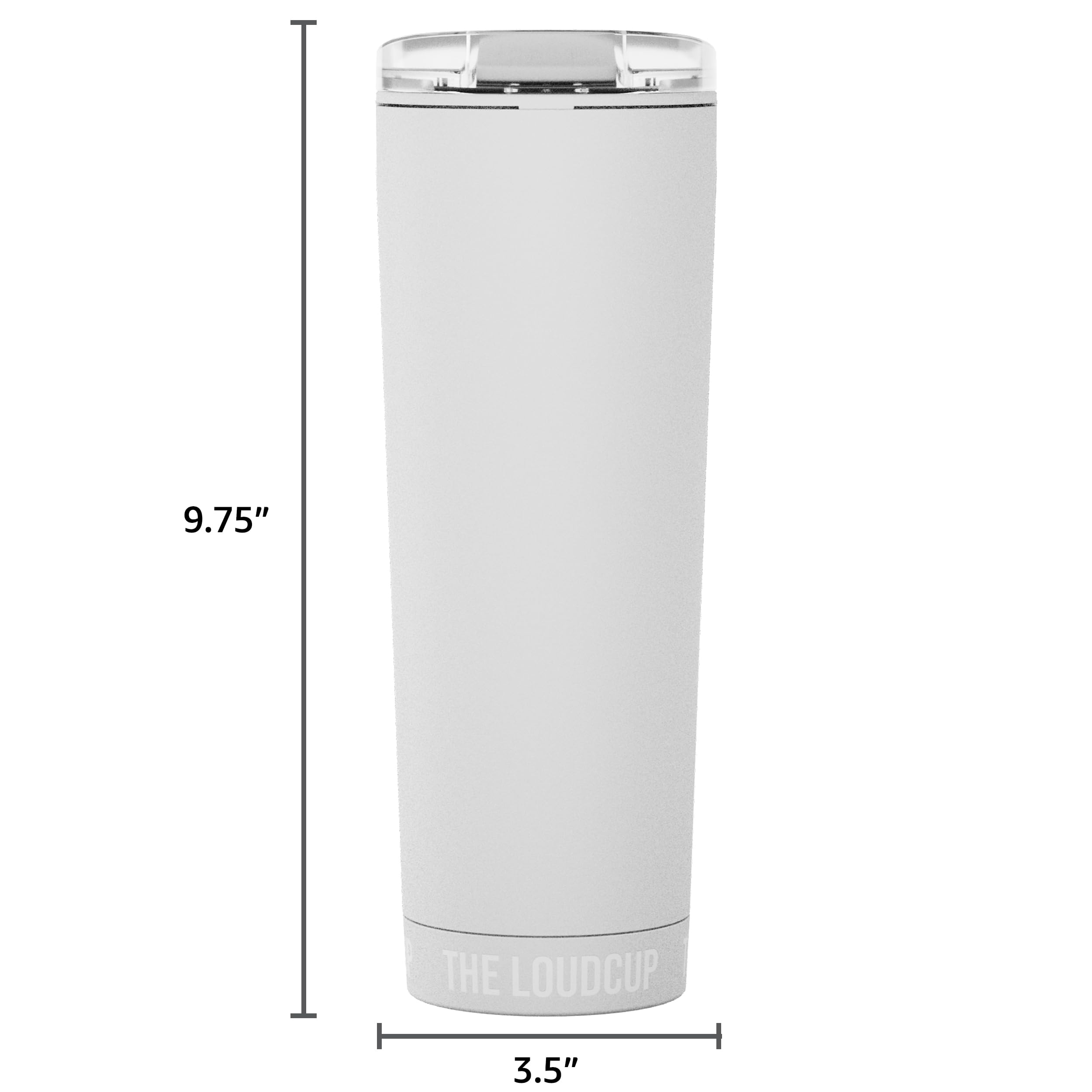 LoudCup packaged with contents showing ready-to-use convenience benefit