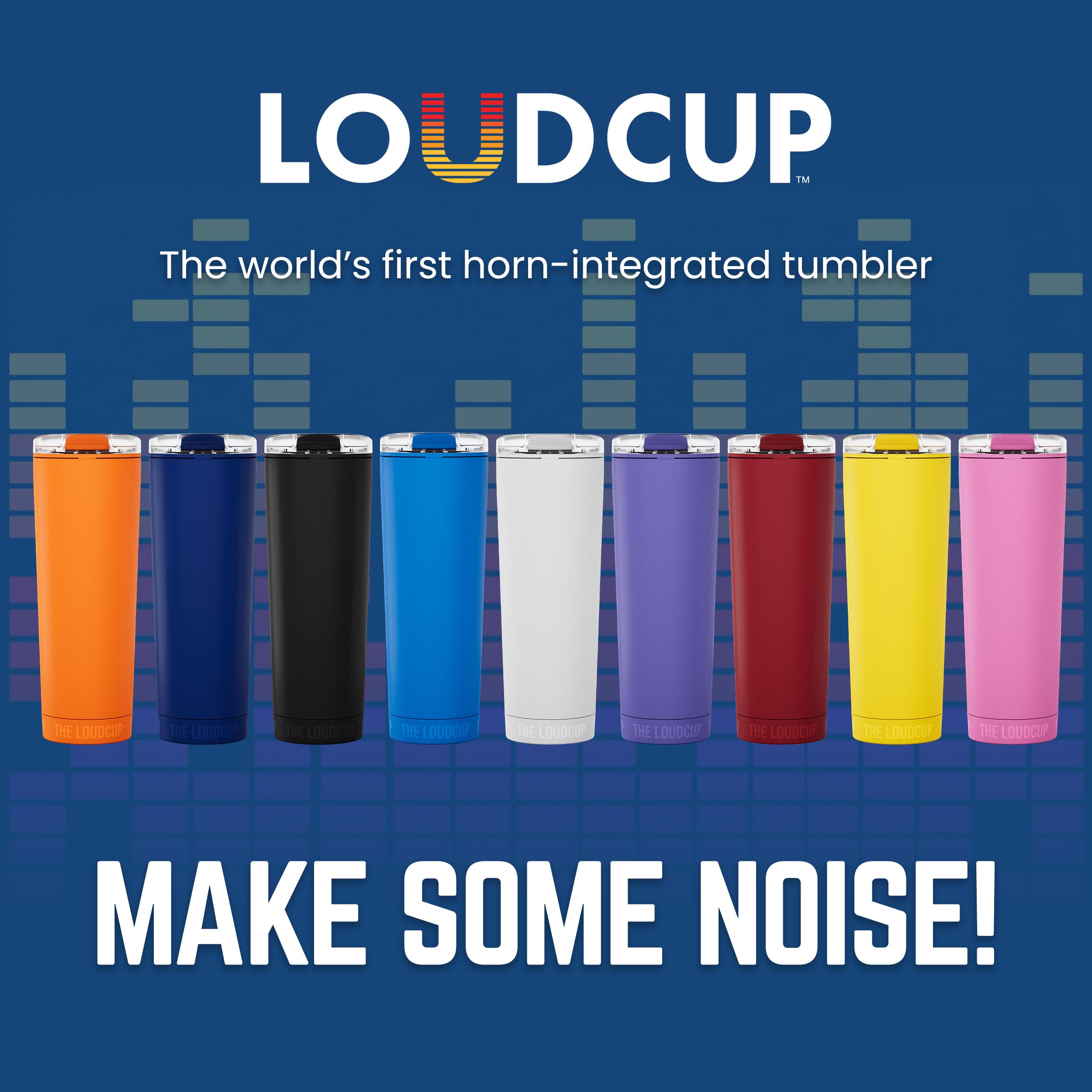 Loud Cup held in hand for size comparison highlighting portable 23 oz capacity