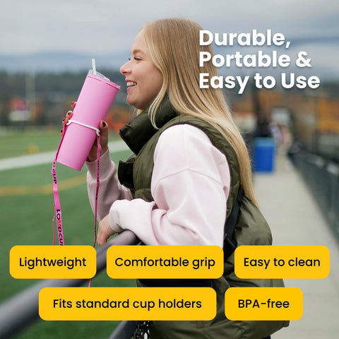 Loud Cup textured grip close-up for comfortable handling during events