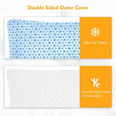 Love Attitude double-sided cover detail showing cooling and bamboo sides