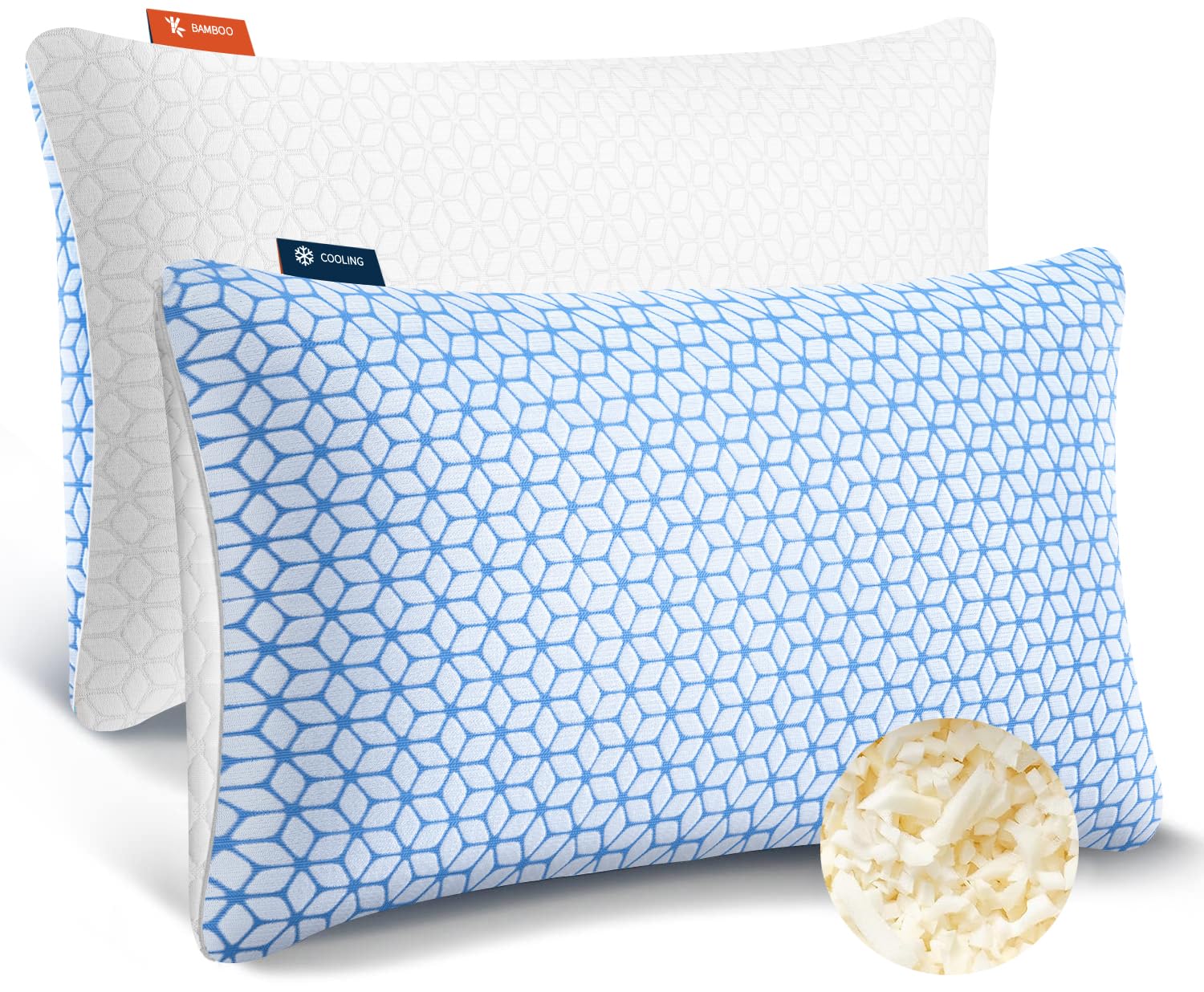 Love Attitude front packaging showing queen pillow pair offering balanced support