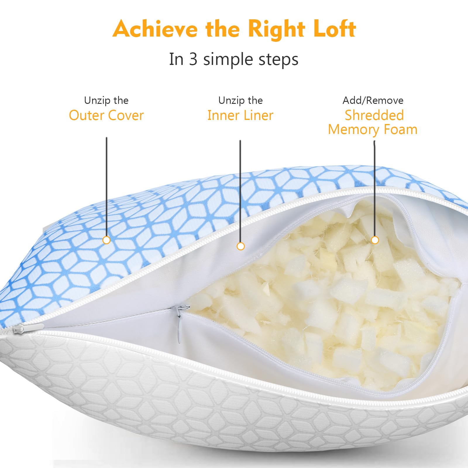 Love Attitude pillow in bed lifestyle showing comfortable sleep setup