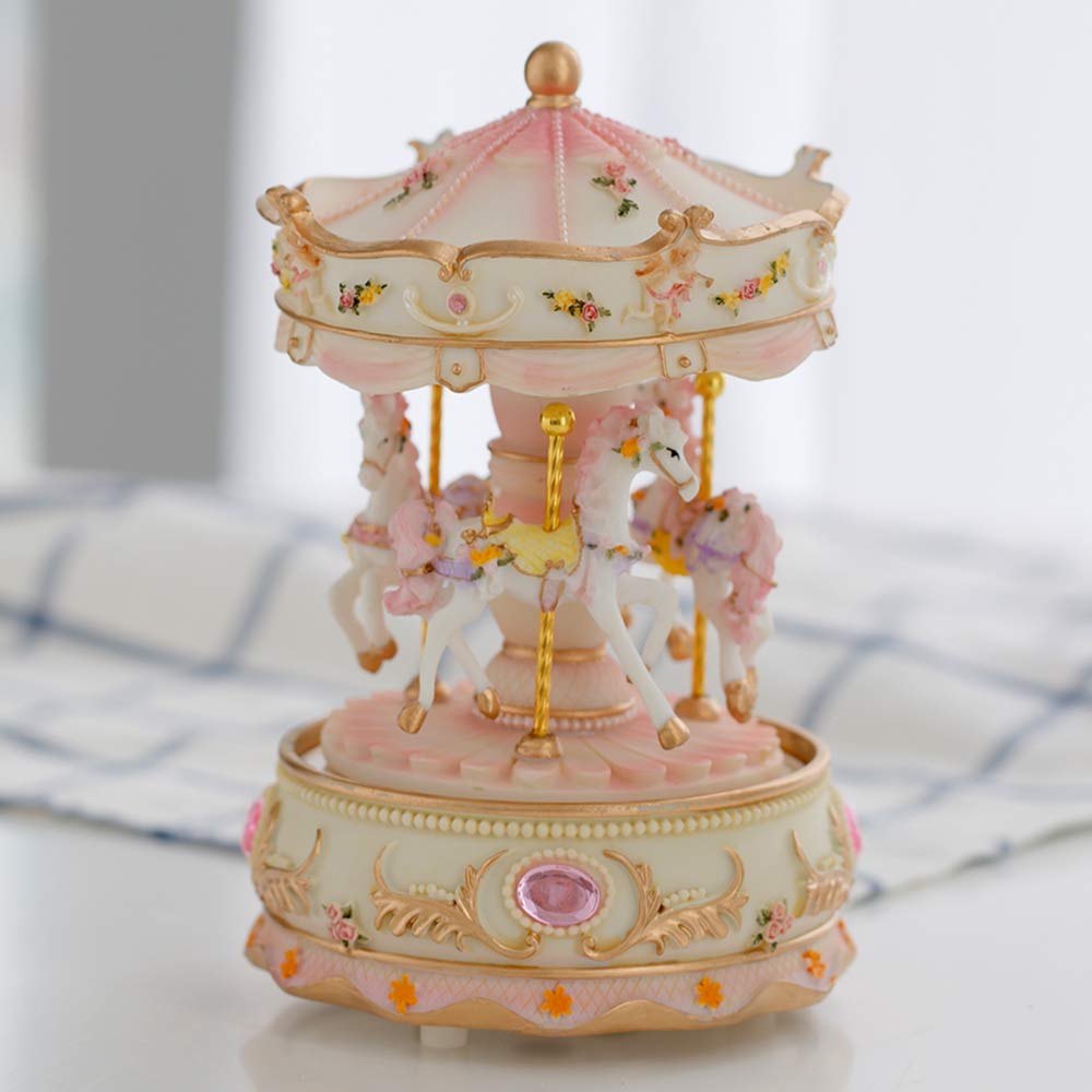LOVE FOR YOU music box on nightstand showing size and scale