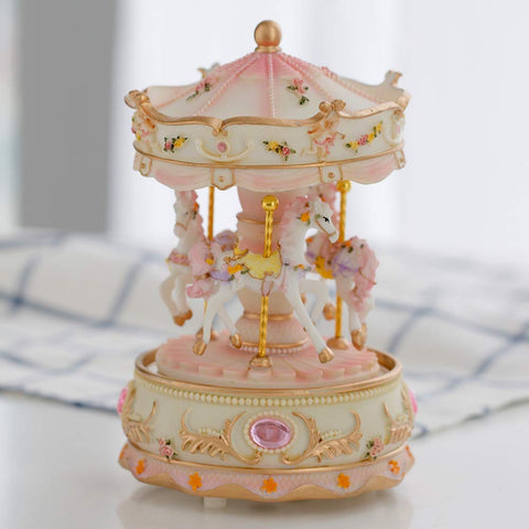 LOVE FOR YOU music box on nightstand showing size and scale