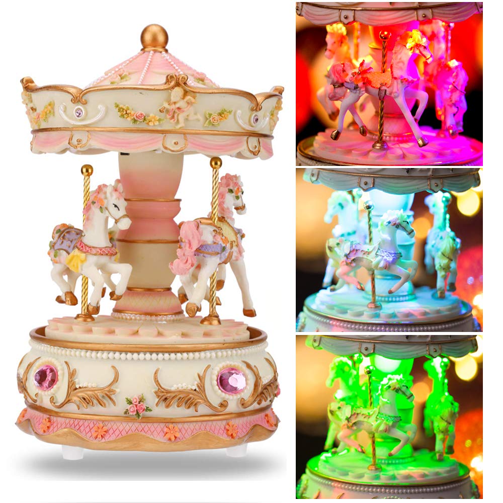 LOVE FOR YOU top view of carousel rotating to show motion