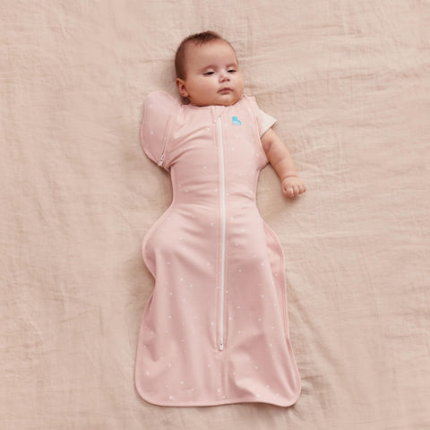 Love to Dream close-up of twin zipper enabling quick diaper changes benefit