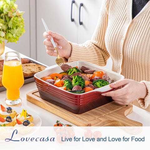 LOVECASA glazed interior close-up showing smooth nonstick surface benefit