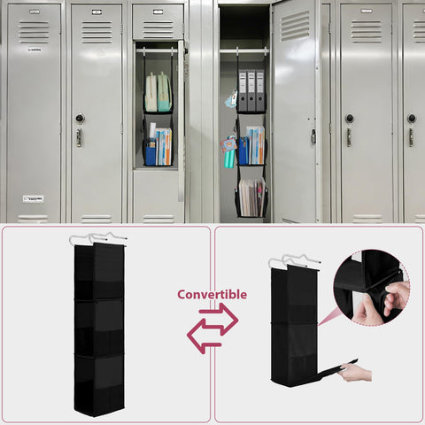 LOVEGRASS hanging from a dorm closet rod showing versatile placement and saving floor space