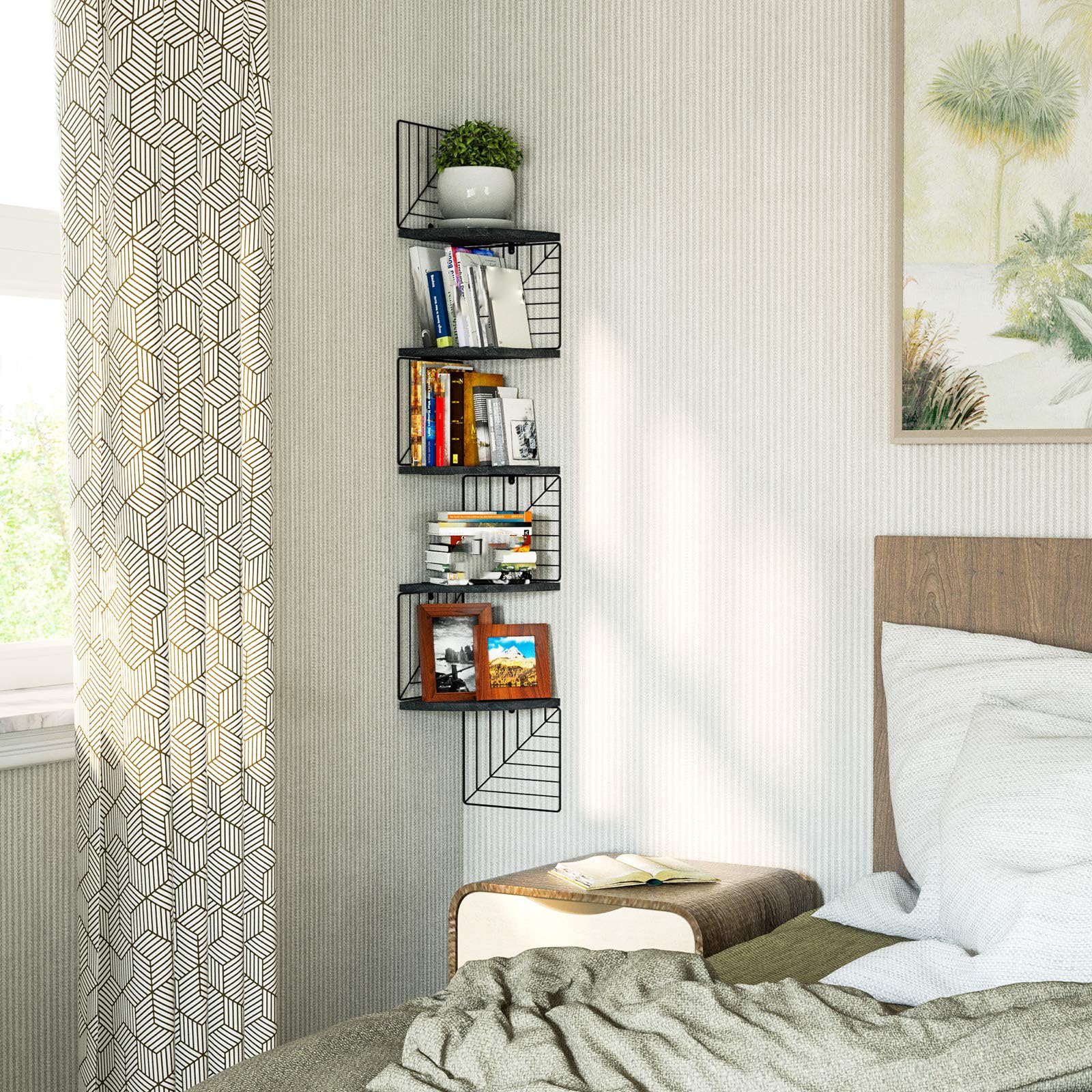 Love-KANKEI shelf styled in bathroom/kitchen showing versatile storage and tidy organization