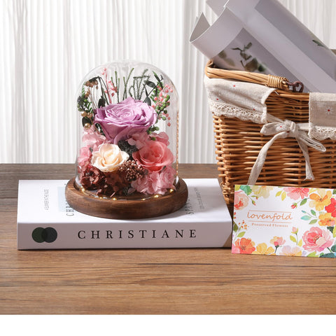 lovenfold arrangement side profile highlighting layered botanicals and depth