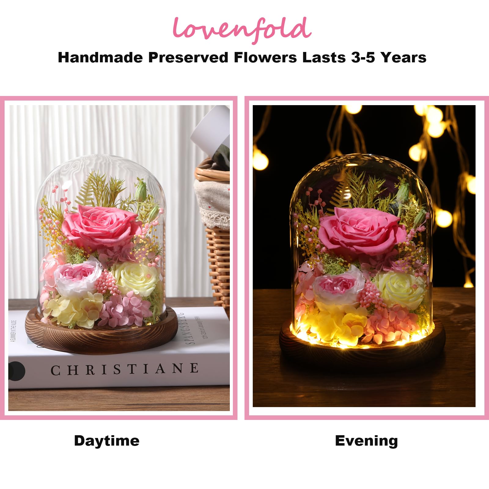 lovenfold wood-tone base LED detail highlighting soft glow and ambient lighting benefit