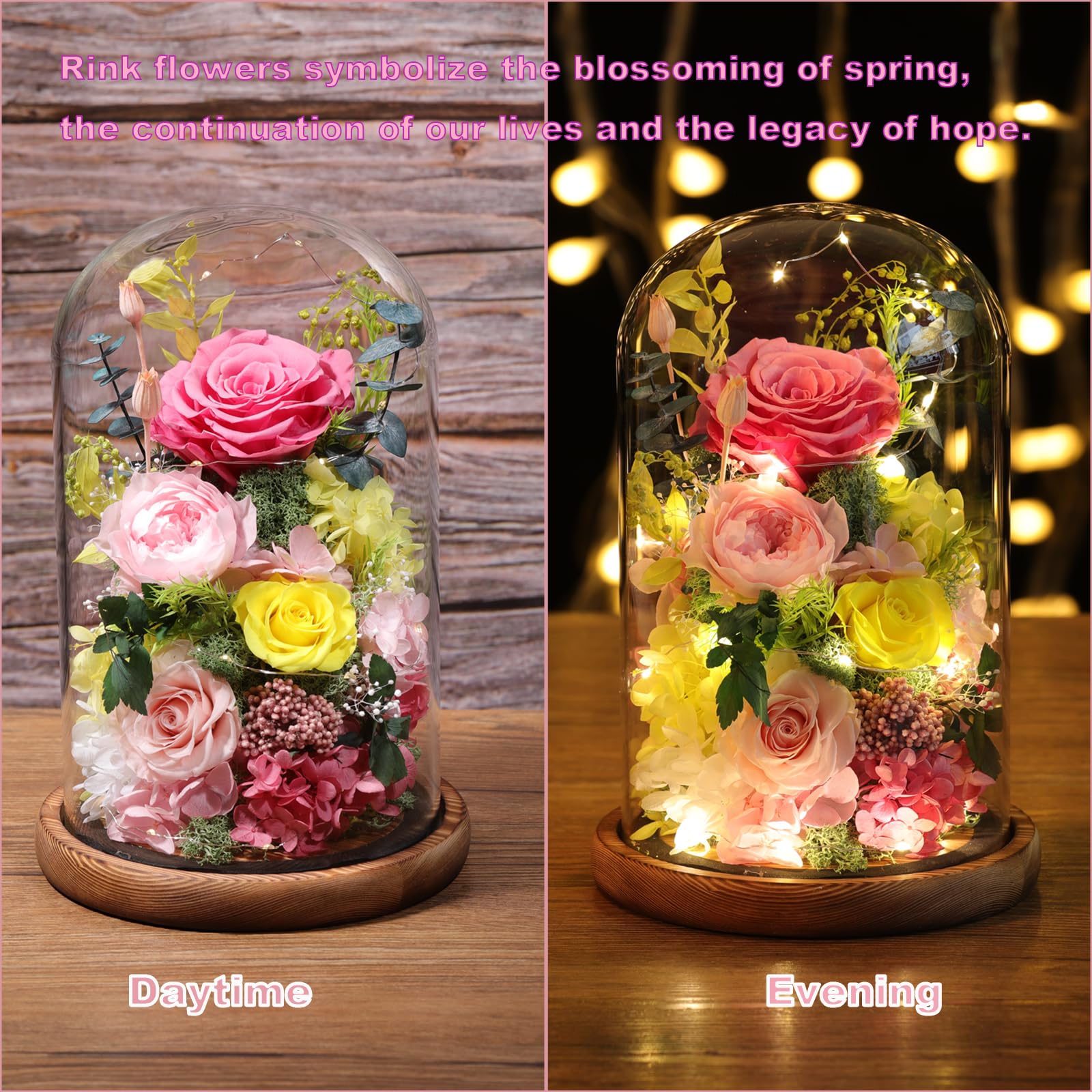 lovenfold dome lit by LED lights creating warm ambiance and mood lighting