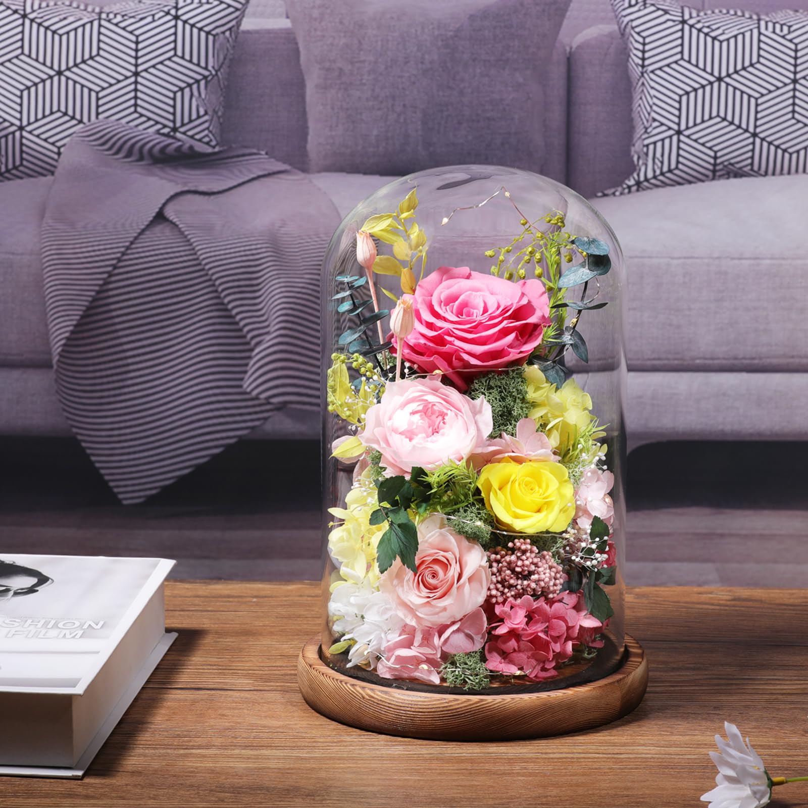 lovenfold styled on bedside table illustrating decorative use and atmosphere