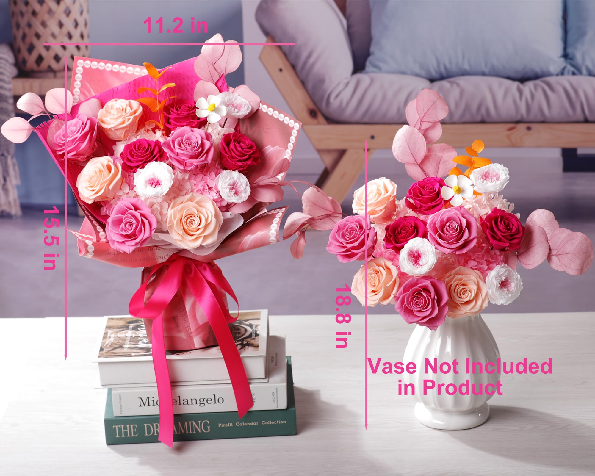 lovenfold vase display lifestyle demonstrating no-water convenience and elegant benefit