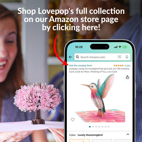 Lovepop blank 4x5.8 notecard with premium envelope included for personalized gifting convenience