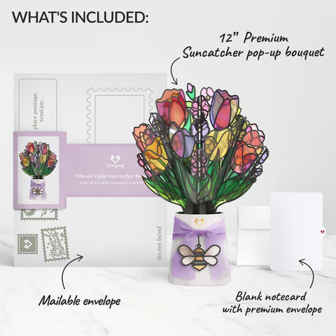 Lovepop flat packed ready to mail for easy gift delivery