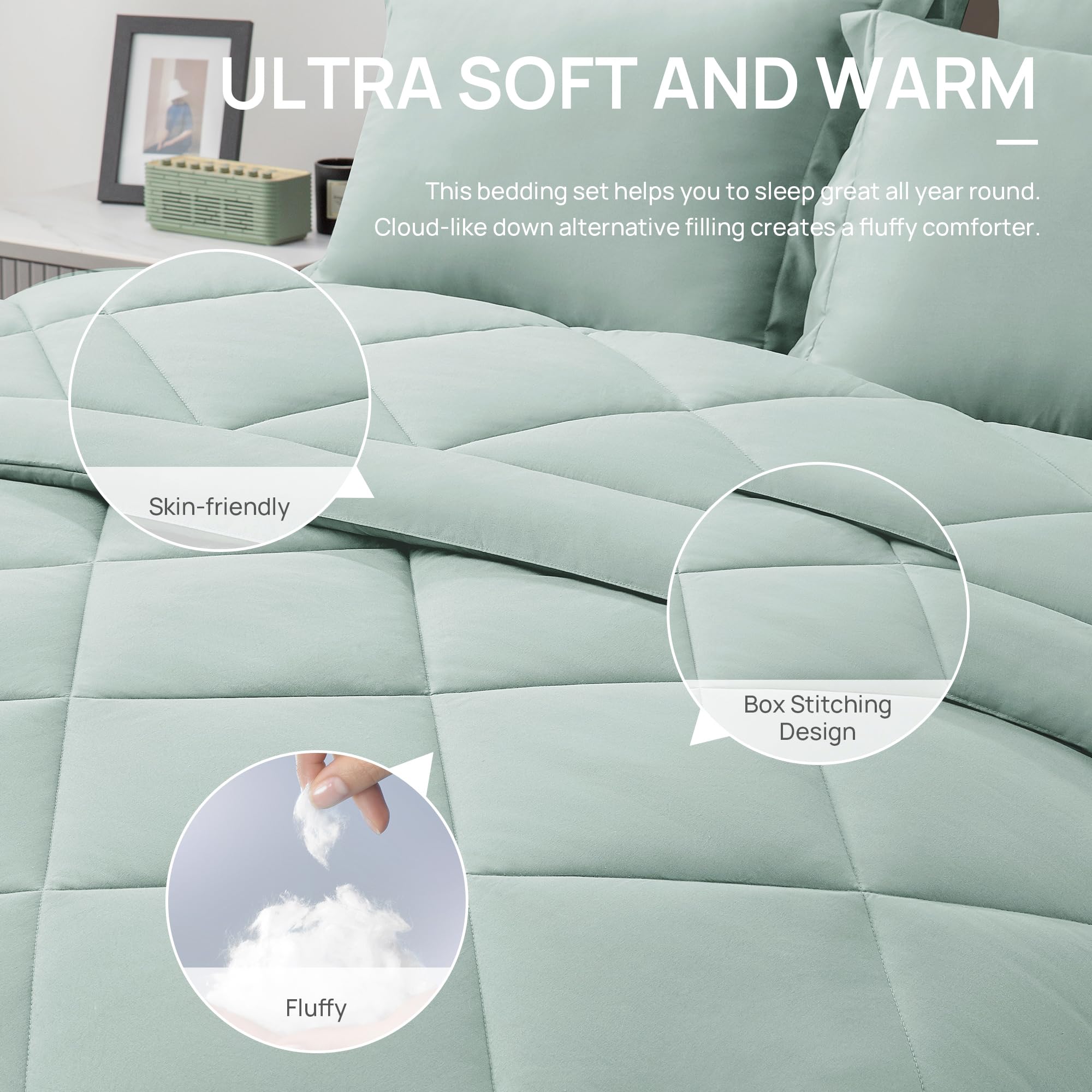 Love's cabin fitted sheet deep pocket demonstrating secure mattress fit benefit