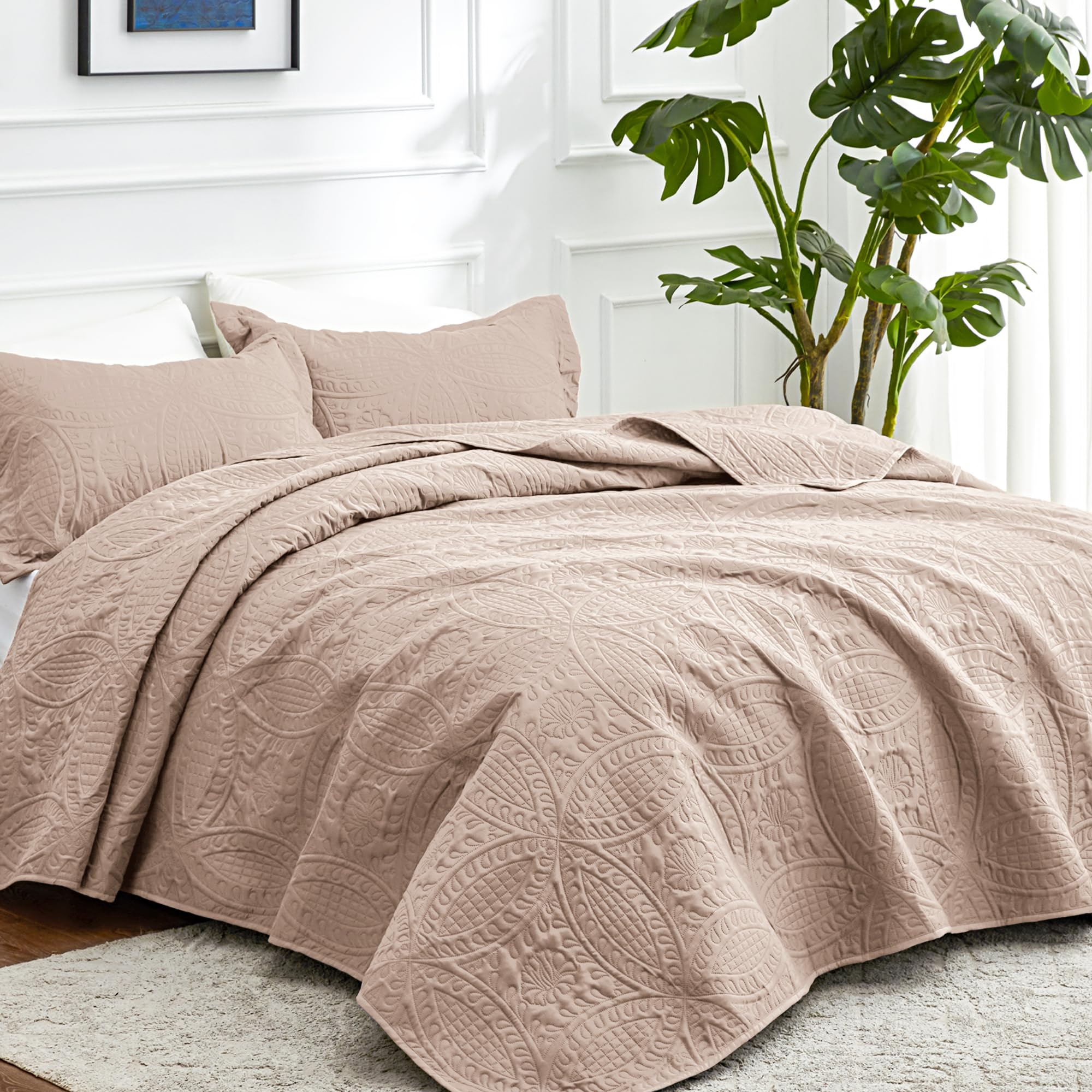 Love's cabin coin-pattern close-up revealing embossed texture and durable finish