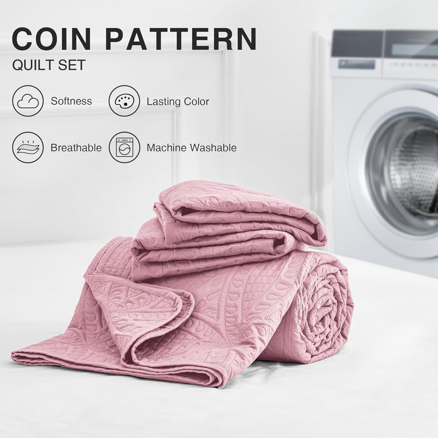 Love's cabin neatly folded quilt emphasizing compact storage and easy packing