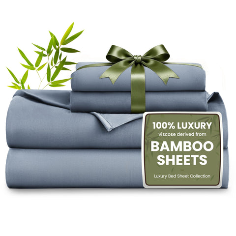 Love's cabin packaged king sheet set showing contents and color, quick selection benefit
