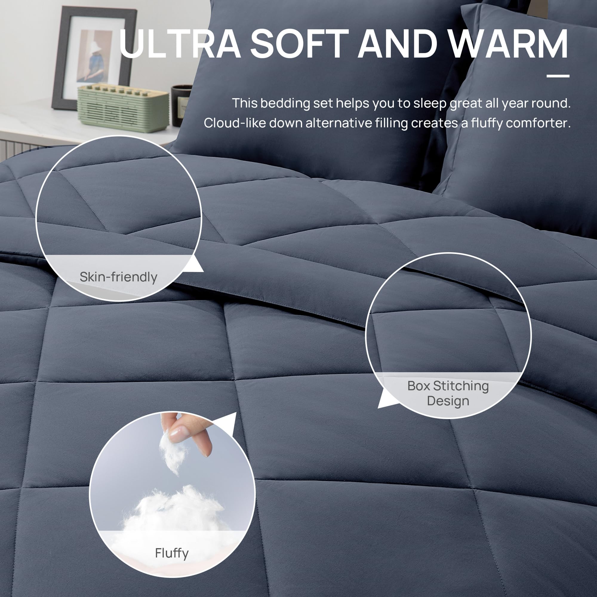 Love's cabin fitted sheet on a twin mattress showing 14-inch pocket fit for secure hold
