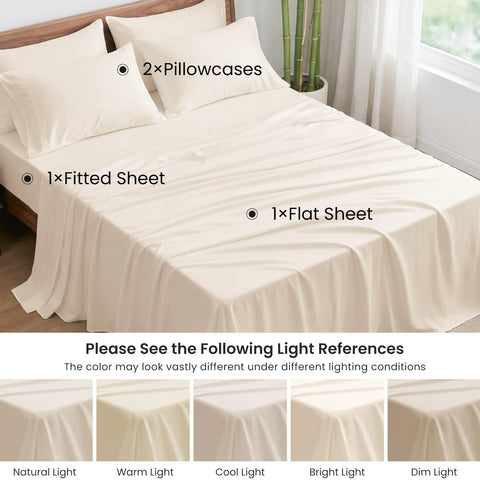 Love's cabin full sheet on mattress illustrating fit on a full-size bed