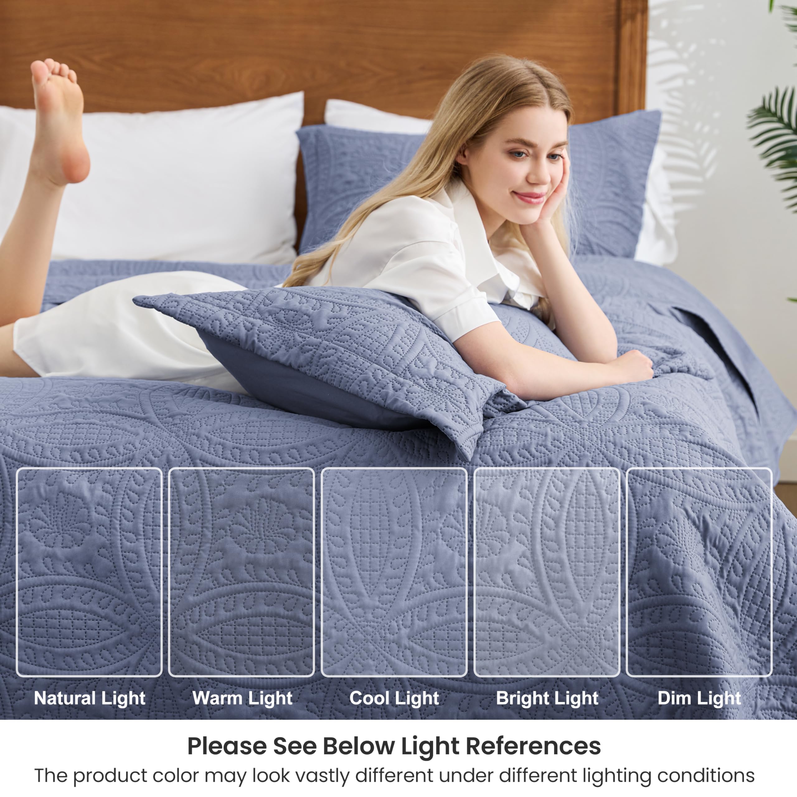Love's cabin scale view on king bed showing 120x120 oversized coverage and generous drape