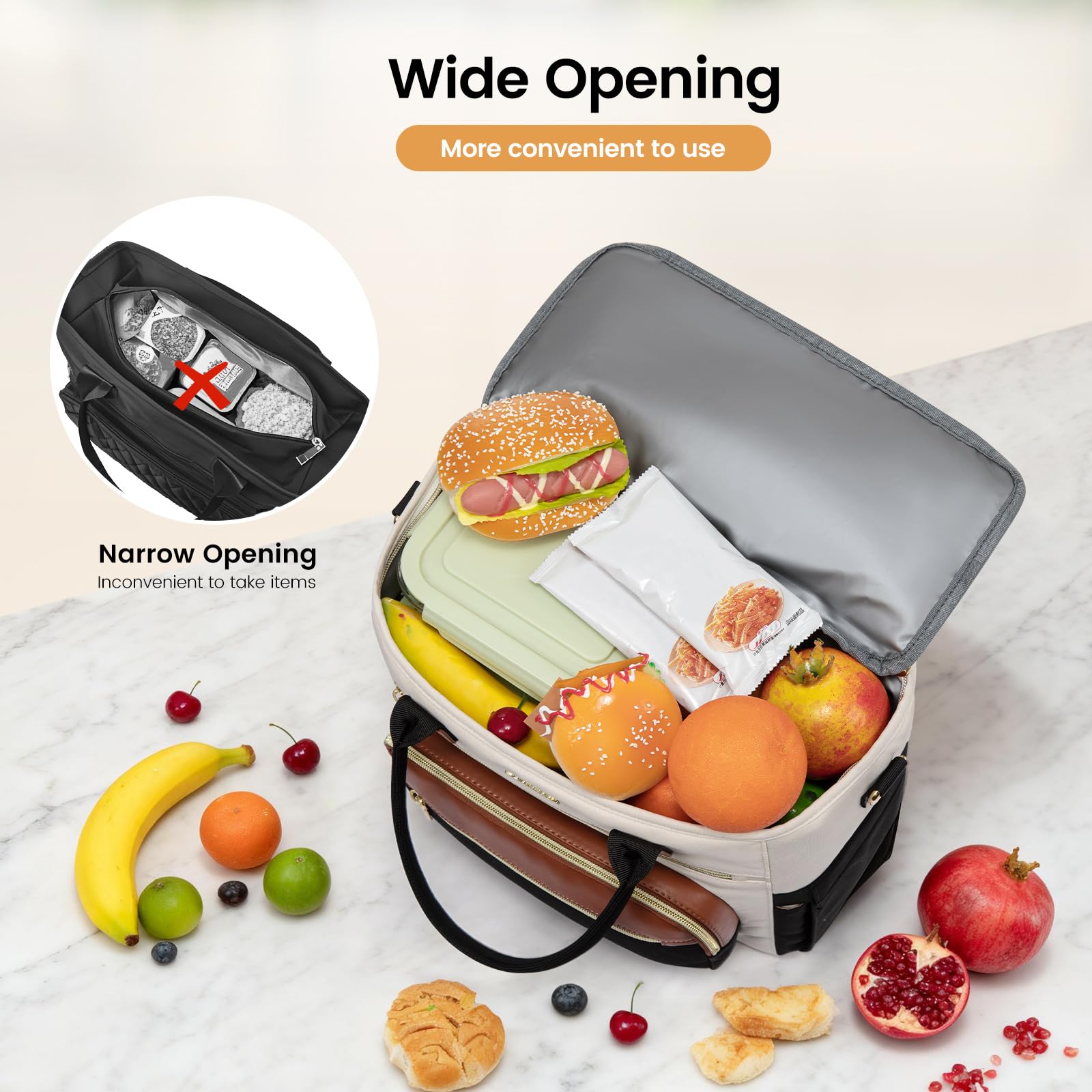 LOVEVOOK three front pockets organized with utensils phone and wallet for practicality