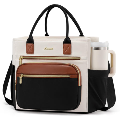 LOVEVOOK front view showing roomy insulated lunch bag and organized exterior benefit