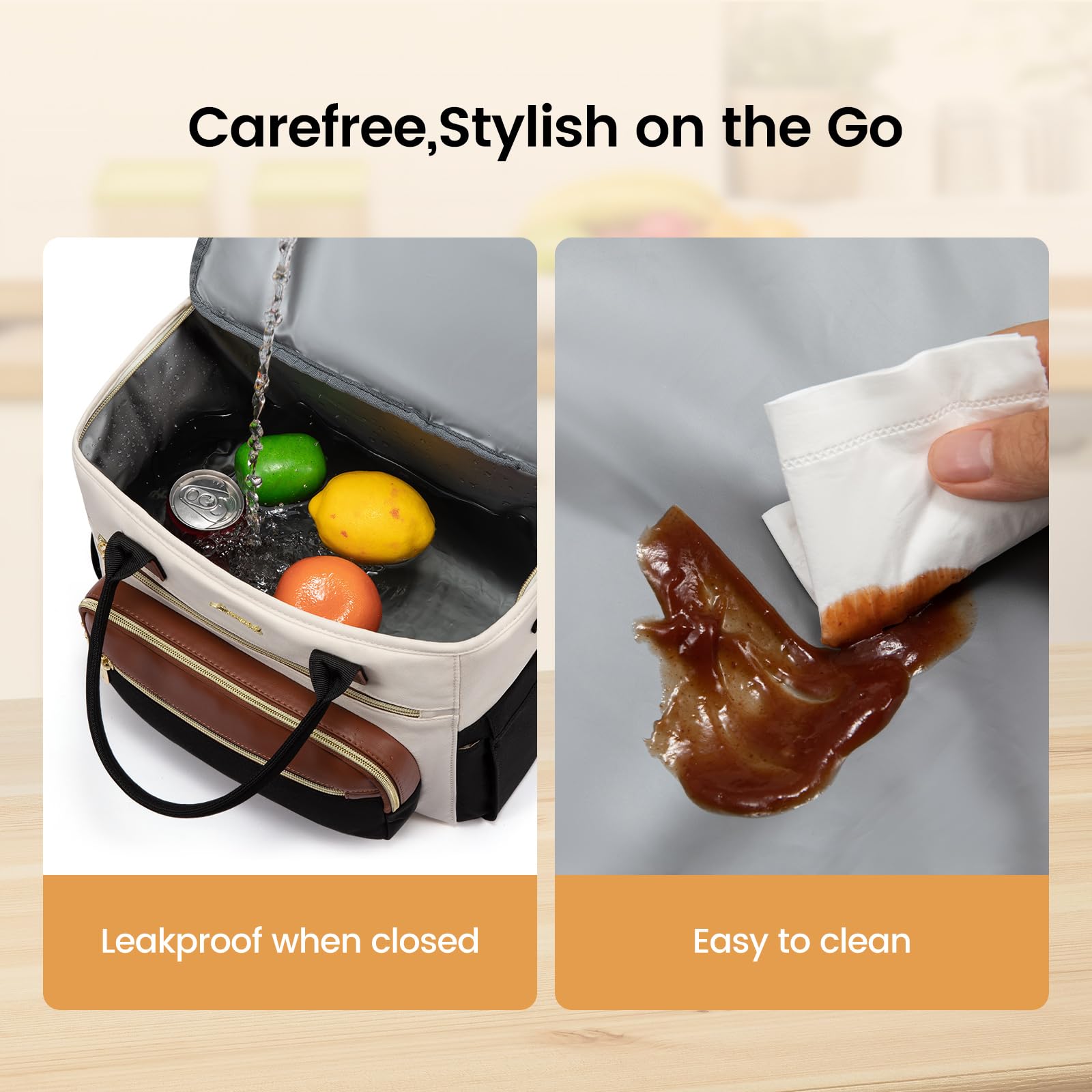 LOVEVOOK interior thermal lining and padding preserving food temperature benefit