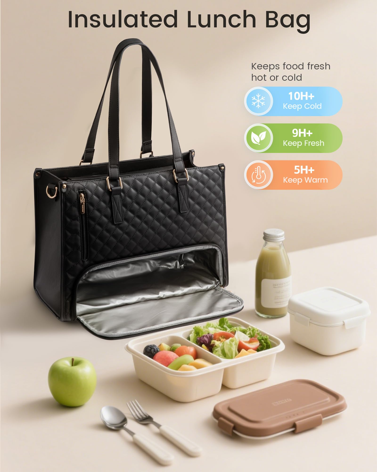 LOVEVOOK interior organizer pockets neatly storing chargers and stationery