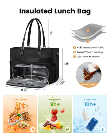LOVEVOOK padded laptop compartment protecting a 15.6 inch device