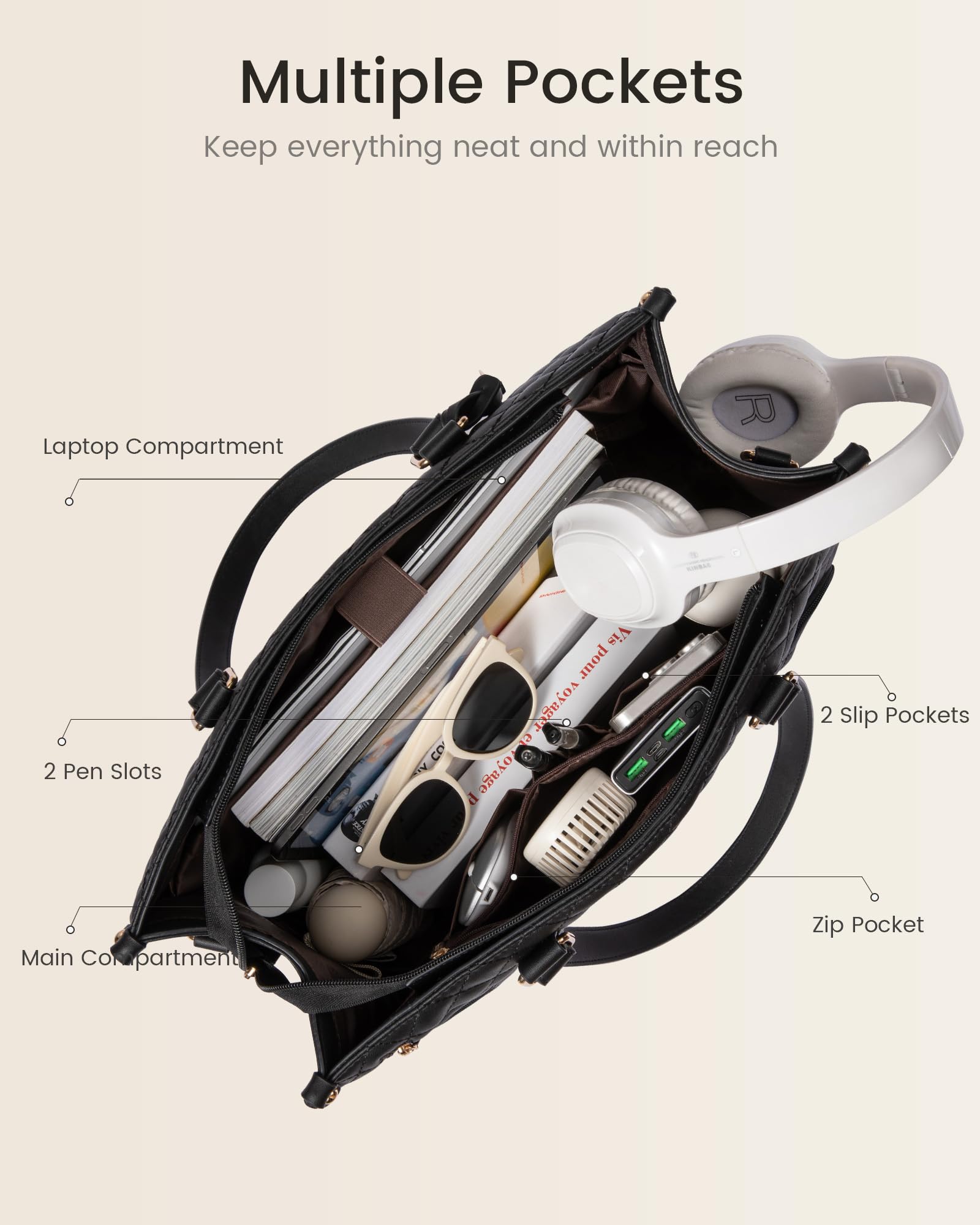 LOVEVOOK lifestyle image commuting with bag for convenience and style