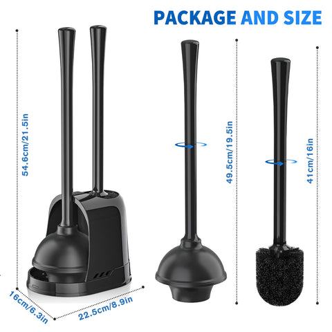 LOVLOY plunger in action clearing a toilet clog with splash protection