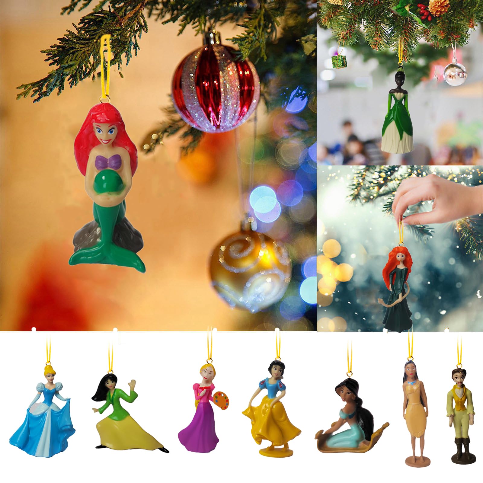 LOVUFYSI princess ornament hanging on Christmas tree adds playful focal point