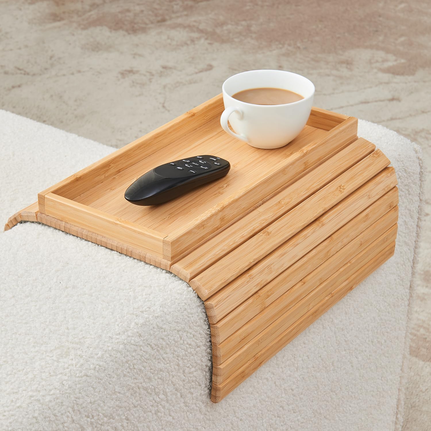 LOVYANXUE lifestyle scene in living room showing accessible snacks and remote control