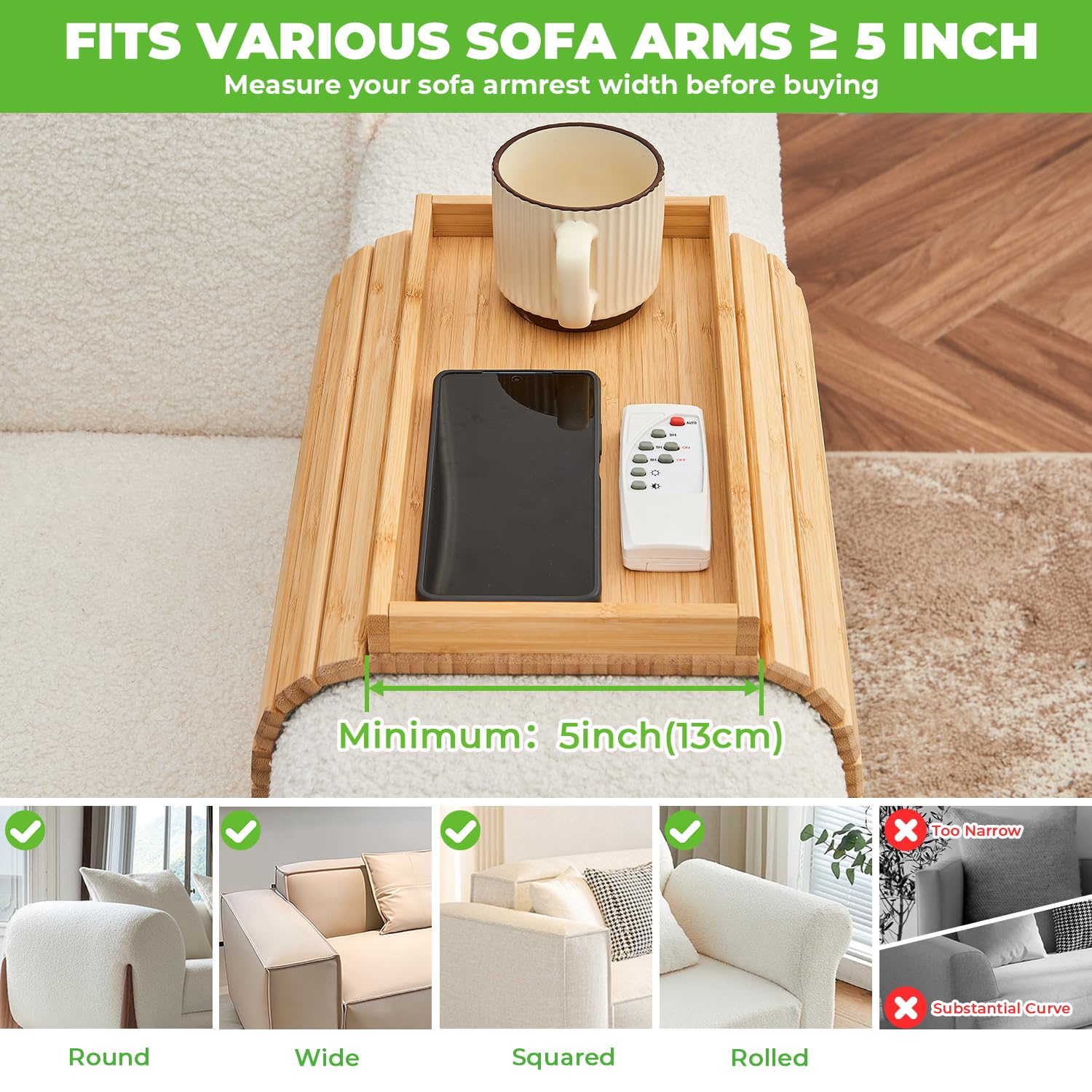 LOVYANXUE tray on flat armrest holding a laptop and phone for hands-free comfort