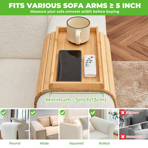 LOVYANXUE tray on flat armrest holding a laptop and phone for hands-free comfort