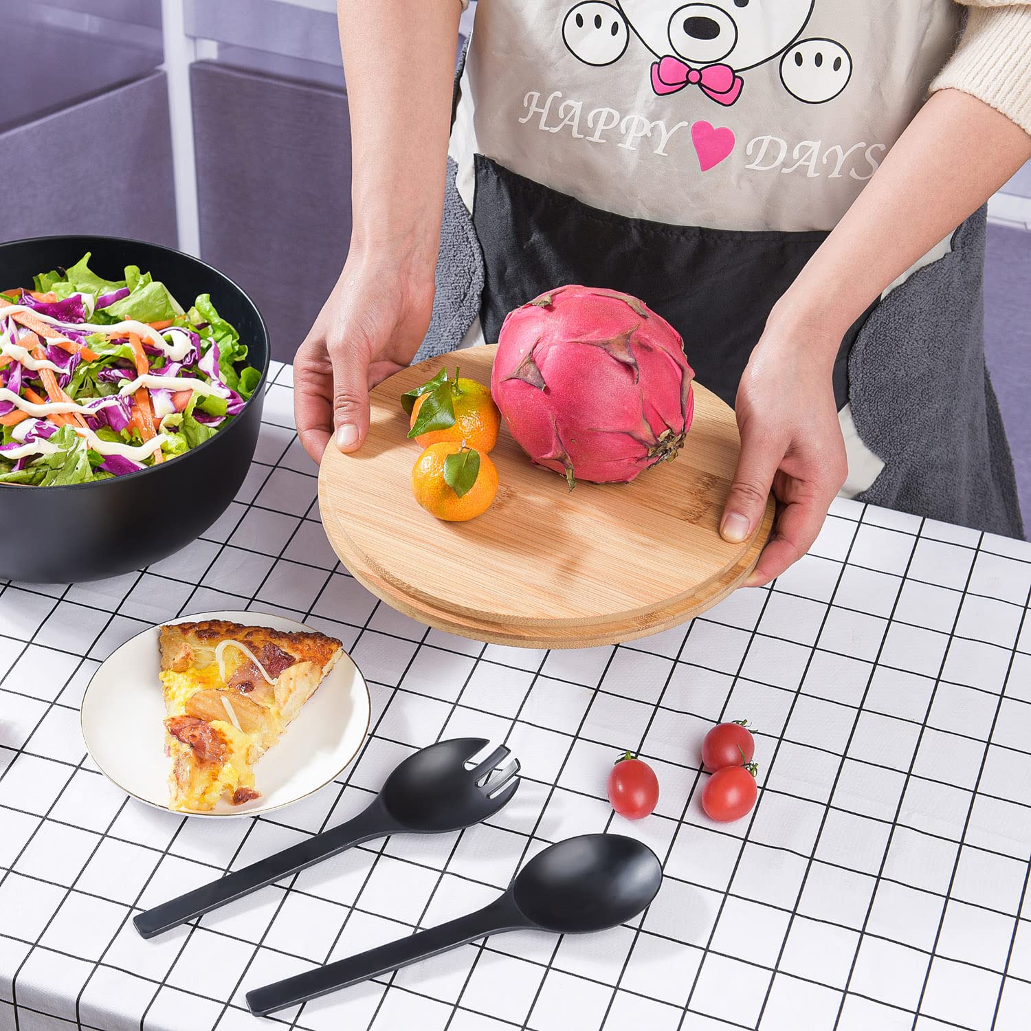 LOVYANXUE bowl set styled on kitchen countertop for everyday entertaining ready